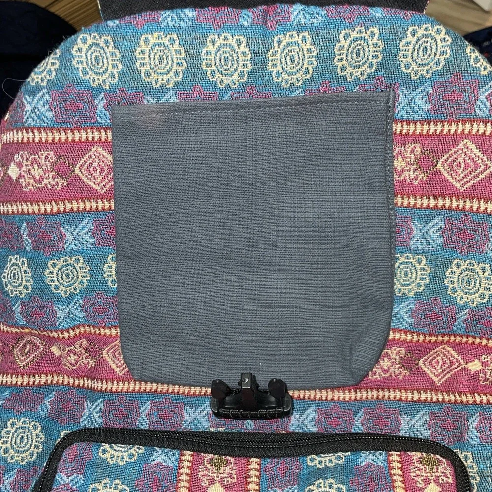 Tribal Print Canvas Backpack Boho Pockets‎ Aztec Print